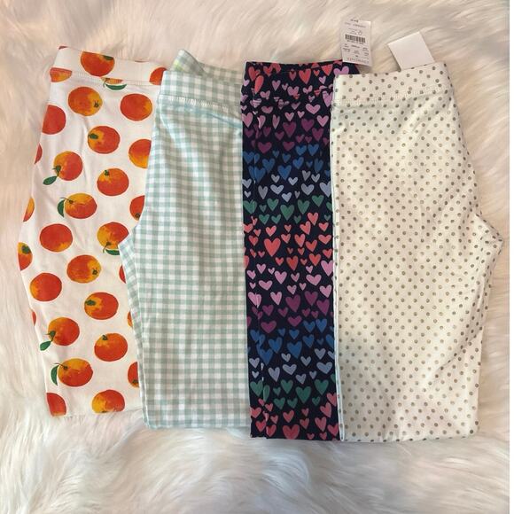 J Crew Crewcuts Set of 4 Full Length Leggings EUC and NWT Size 10/12 - Picture 1 of 10